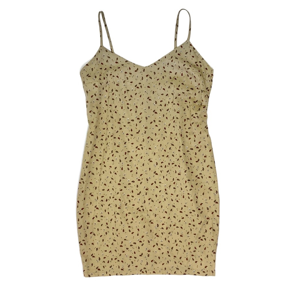 Custom Made Tan Paisley Dress